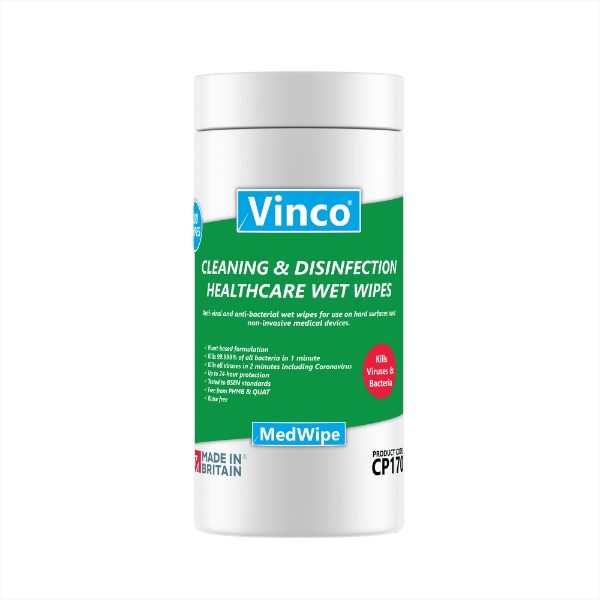 Vinco-SanWipe Healthcare Disinfectant Wipes 200sheet White CP170
