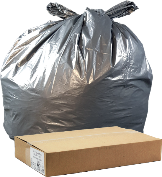 Heavy Duty Black Rubbish Refuse Sacks 18x29x39 290 gauge (100 bags)