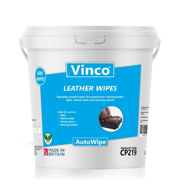 Vinco-AutoWipe Leather Wipe Biodegradable 20x20cm 600 Wipes
