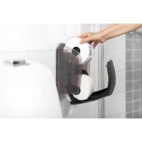 Katrin Dispenser for System Toilet Paper Roll, Black