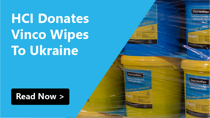 HCI Donates Vinco Wipes To Ukraine  