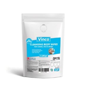 Vinco-CLWipe Cleansing Body Wipes 20x20cm POUCH 200sheet CP178