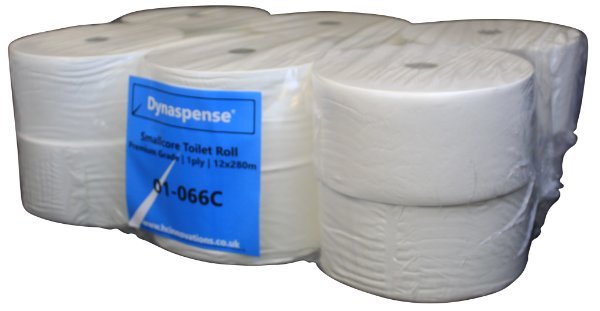 Dynaspense® Smallcore Toilet Roll 1ply 12 Rolls