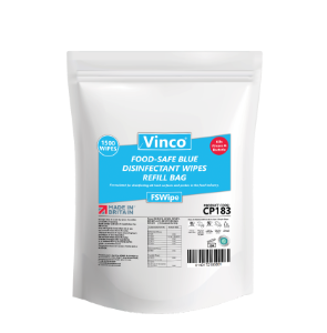 Vinco-FSWipe Food Safe Disinfecting Wipe Refill Bag 1500sheeets Blue CP183