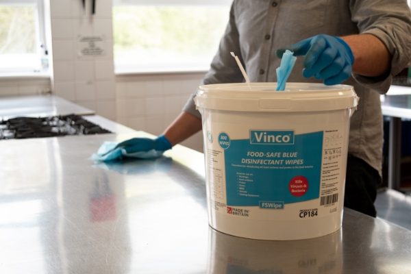 Vinco-FSWipe Disinfecting Wipe 20x20cm 800sheet Bucket  Blue