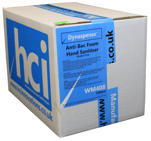 Dynaspense® Anti-Bac Foam Hand Sanitser 6x1000ml Alcohol Free