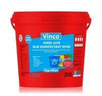 Vinco Red Colour Coded Food Safe Disinfectant Wet Wipes 