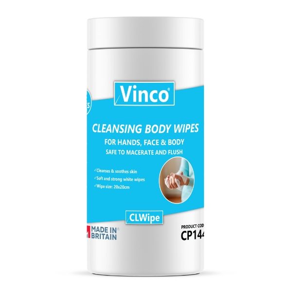 80 Vinco Flushable Biodegradable, Cleansing Wet Wipes 