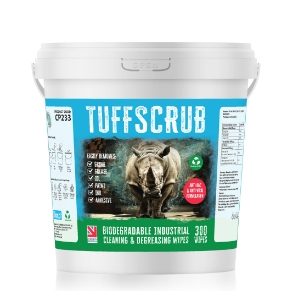 Vinco-TuffScrub Biodegradable Industrial Cleaning & Degreasing Wipes | For Hands & Tools | 300 Wipes | CP233