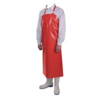 PU Laminate Apron for food industry RED