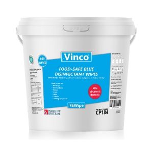 800 Vinco Thick Blue Food Safe Catering Disinfectant Wet Wipes