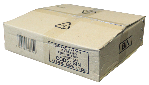 White Bin Bags & Liners For Pedalbins, 1000 Per Case 