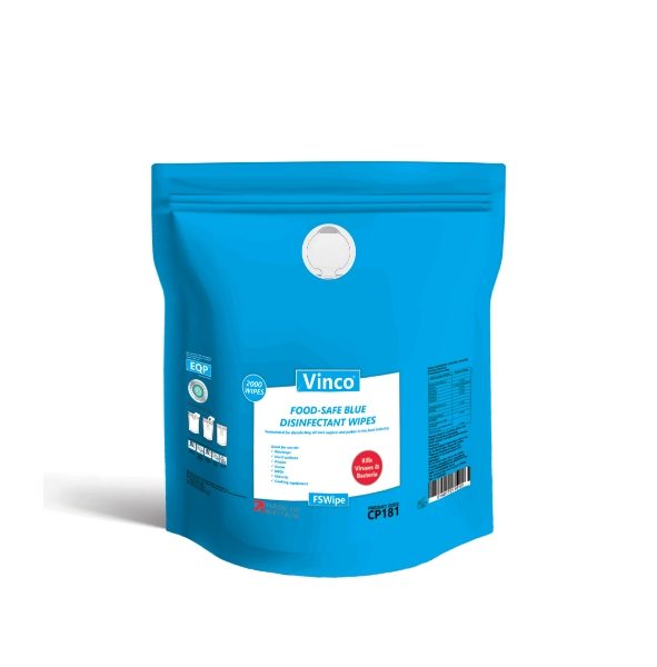 Vinco-FSWipe EQP Disinfecting Wipe 15x20cm 2000sheet Blue CP181