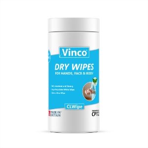 Vinco-CLWipe Dry Body Wipes Bio 20x40cm TUB 50 Wipes CP172