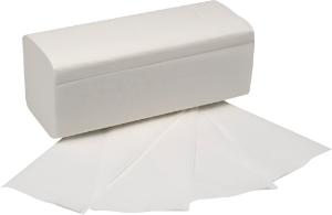 Goldfinch Hand Towel V-FOLD White 2ply 3200 23x25cm 
