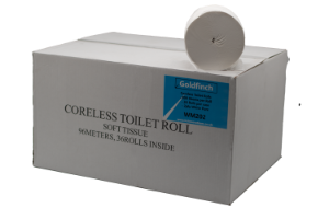 2ply Coreless Mini Toilet Rolls, 900 sheets