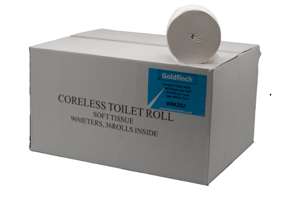 2ply Coreless Mini Toilet Rolls, 900 sheets