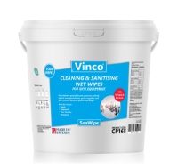 Vinco-SanWipe Sanitising wet wipes for gyms. 1000 per tub