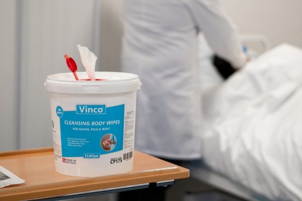 Vinco-CLWipe Cleansing Body Wipes 20x20cm TUB 500sheet CP175