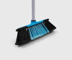 Soft Household 256mm Broom with Handle Assorted Colours 