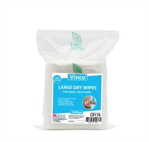 Vinco-CLWipe | Dry Body Wipes | 20x40cm | 150 Polypropylene Wipes | Pack of 6 Rolls | CP179