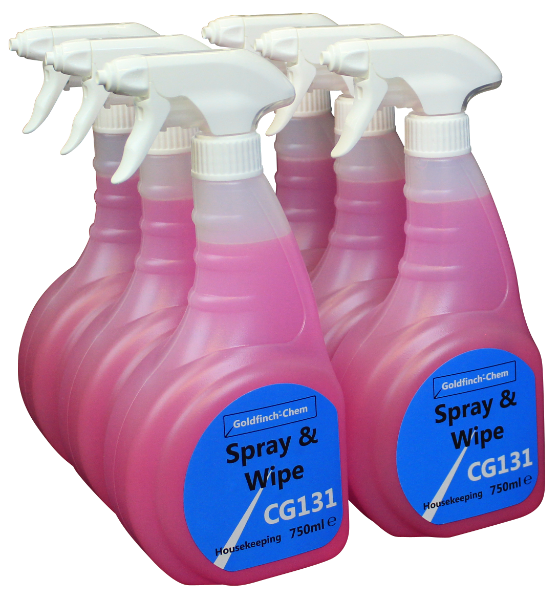 Goldfinch Spray & Wipe Bactericidal Trigger 6x750ml CG131
