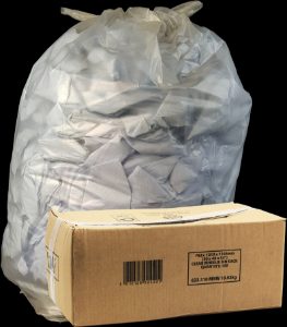 Refuse Sacks Clear Large Bin Bags 30x48x54 249gauge (100)