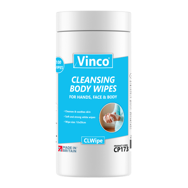 Vinco-CLWipe Cleansing Body Wipes 12x20cm TUB 100sheet CP173