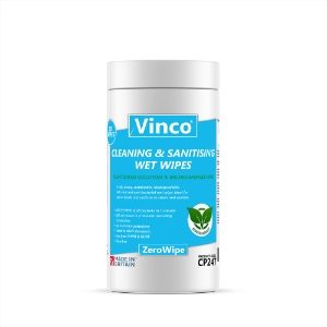 Vinco-ZeroWipe | Bio & Plant Cleaning & Sanitising Wipes | 50 Wipes | CP247